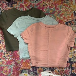 Set of three wild fable crop tops